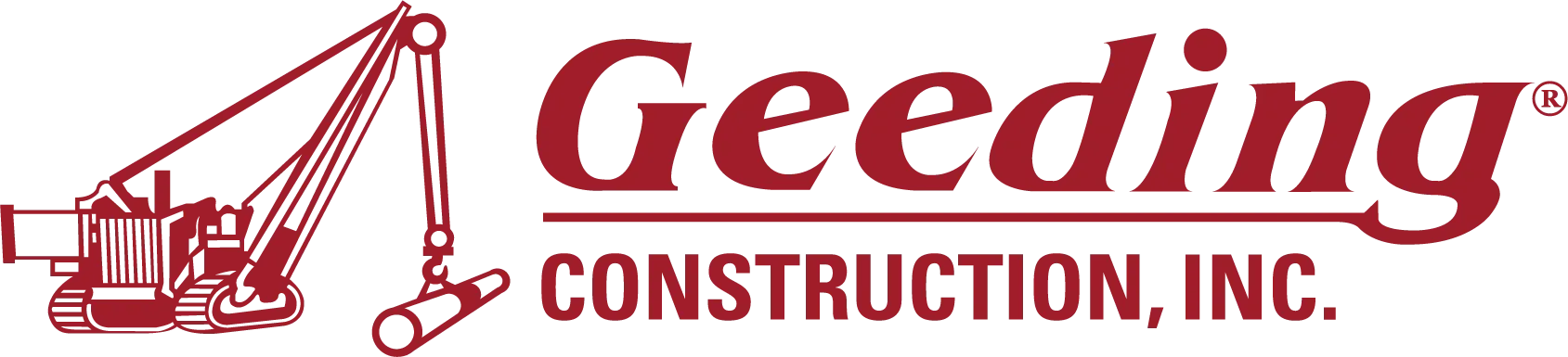 A red and black logo for the free construction company.