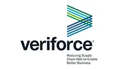 A logo of veriforce, reducing supply chain risk to enable better business.
